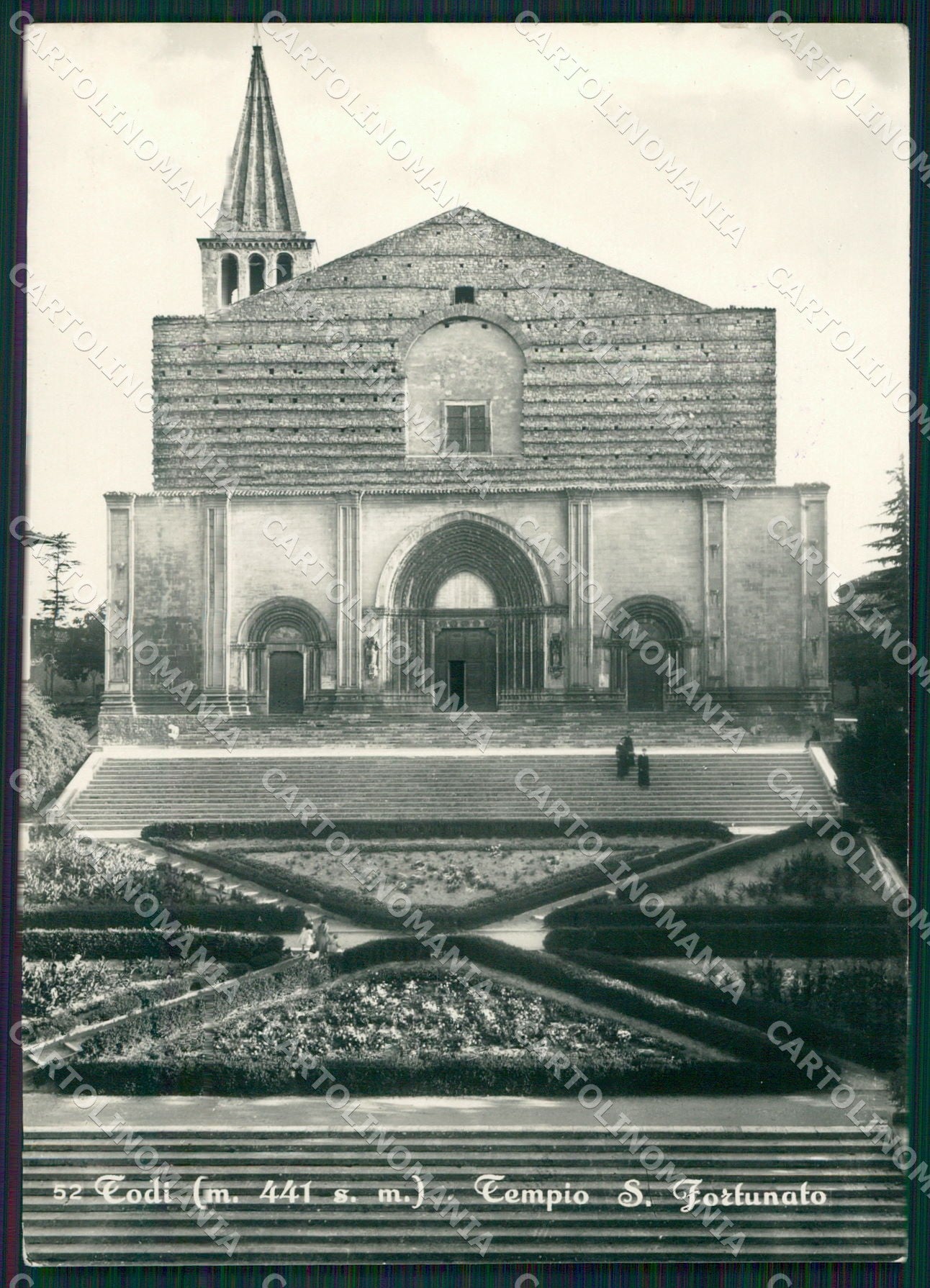 Perugia Todi Tempio San Fortunato FG Foto cartolina KB4970 – fronte