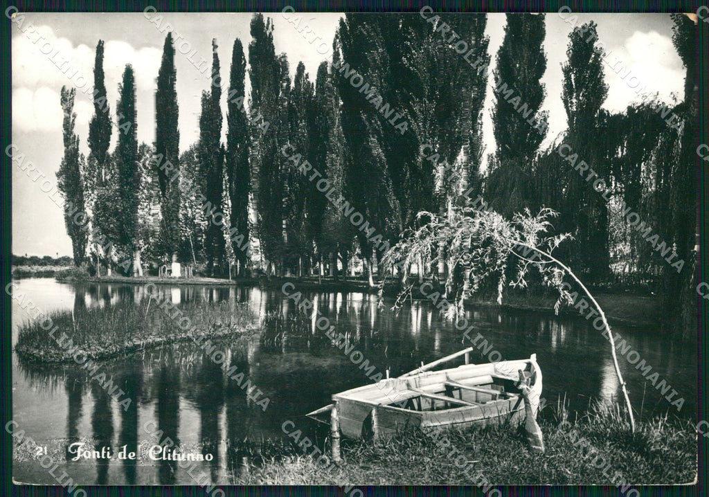 Perugia Campello Fonti del Clitunno Barca Carducci FG Foto cartolina KB4984 – fronte