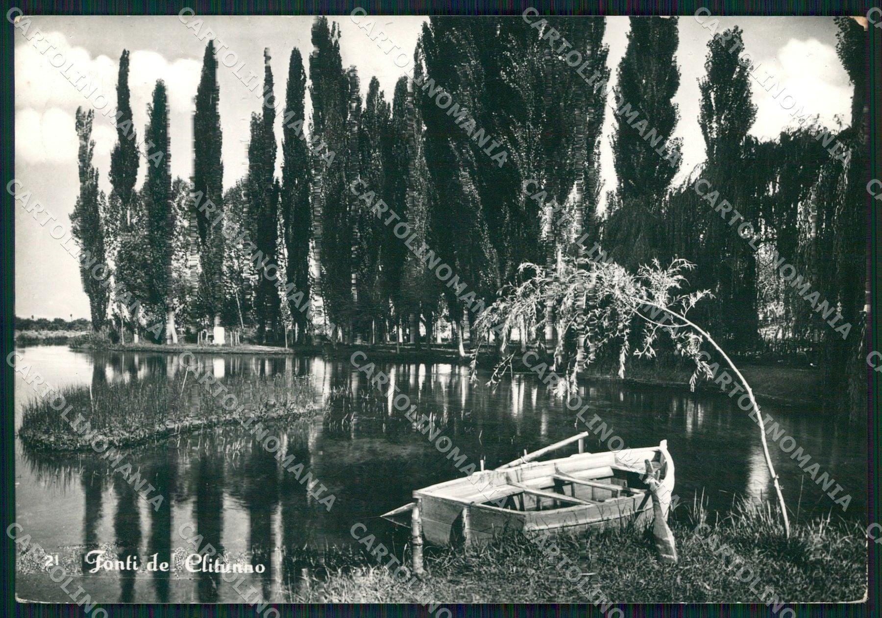 Perugia Campello Fonti del Clitunno Barca Carducci FG Foto cartolina KB4984 – fronte