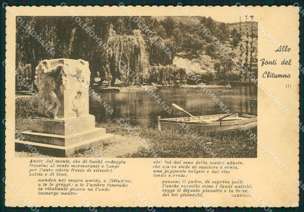 Perugia Campello Fonti del Clitunno Carducci FG cartolina KB4986 – fronte