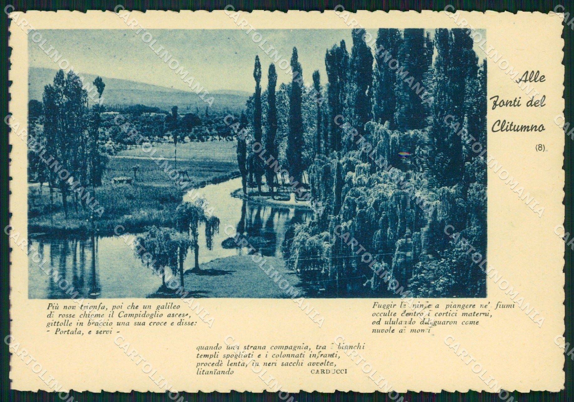Perugia Campello Fonti del Clitunno Carducci FG cartolina KB4988 – fronte