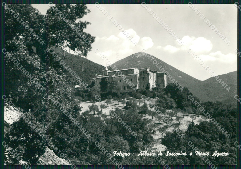 Perugia Foligno Abbazia si Sassovino Monte Aguzzo FG Foto cartolina KB5016 – fronte