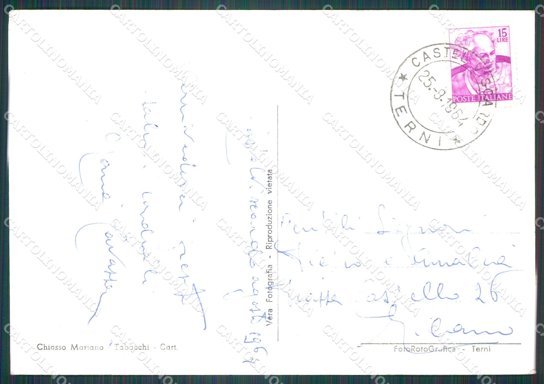 Terni Castel Viscardo Castello FG Foto cartolina KB5039 – retro
