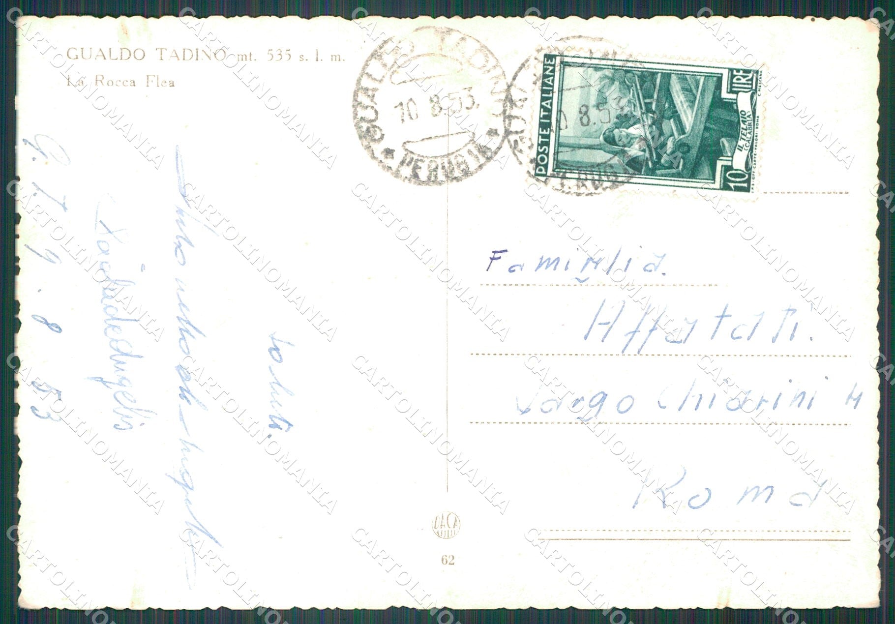 Perugia Gualdo Tadino Rocca Flea FG Foto cartolina KB5043 – retro
