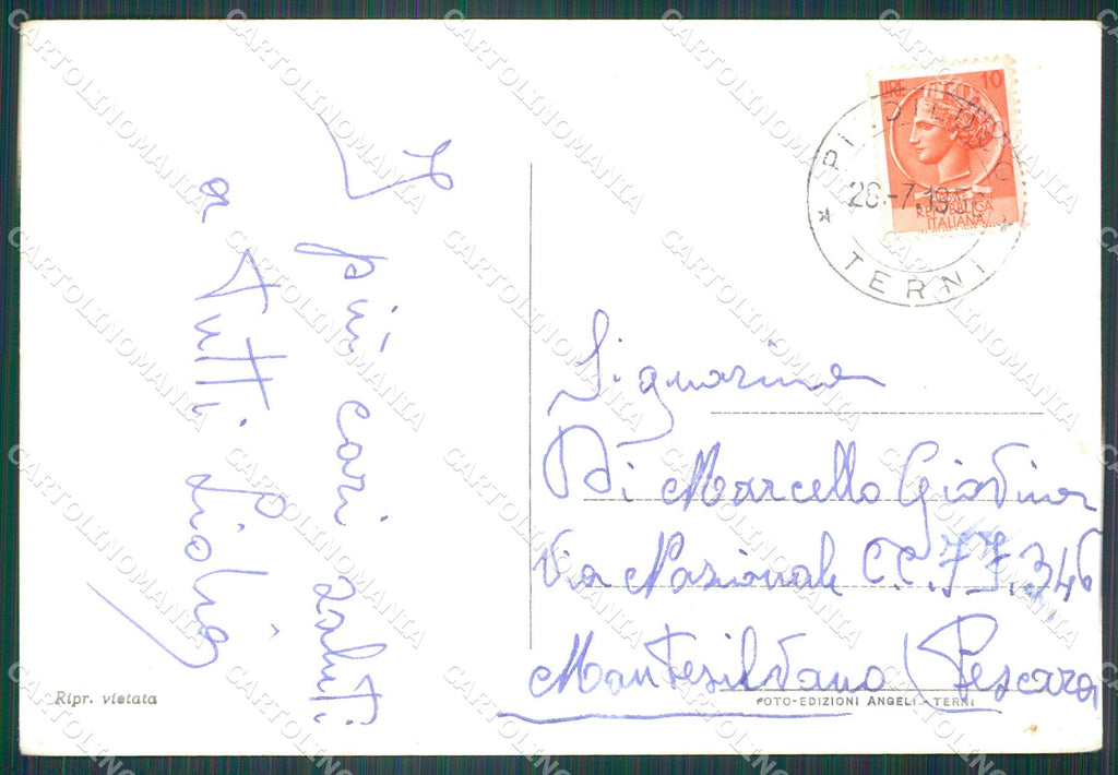 Terni Piediluco Lago di FG Foto cartolina KB5045 – retro