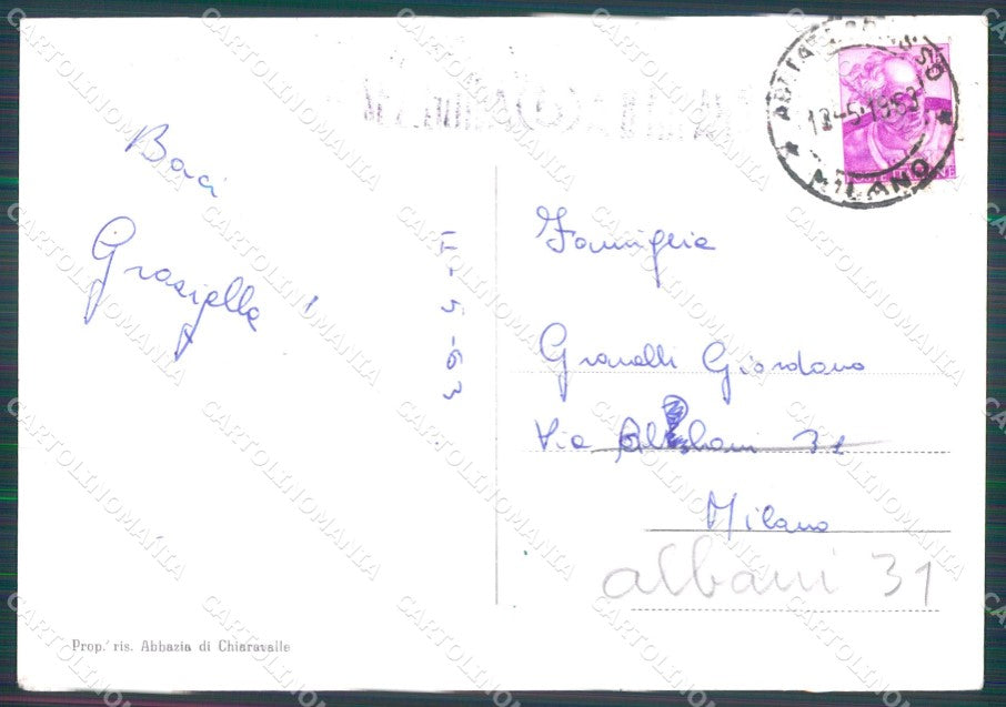 Milano Abbazia di Chieravalle PIEGHINA FG Foto cartolina KB5064 – retro
