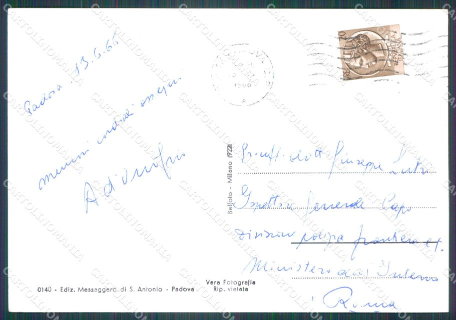 Padova Città Basilica Sant'Antonio FG Foto cartolina KB5068 – retro