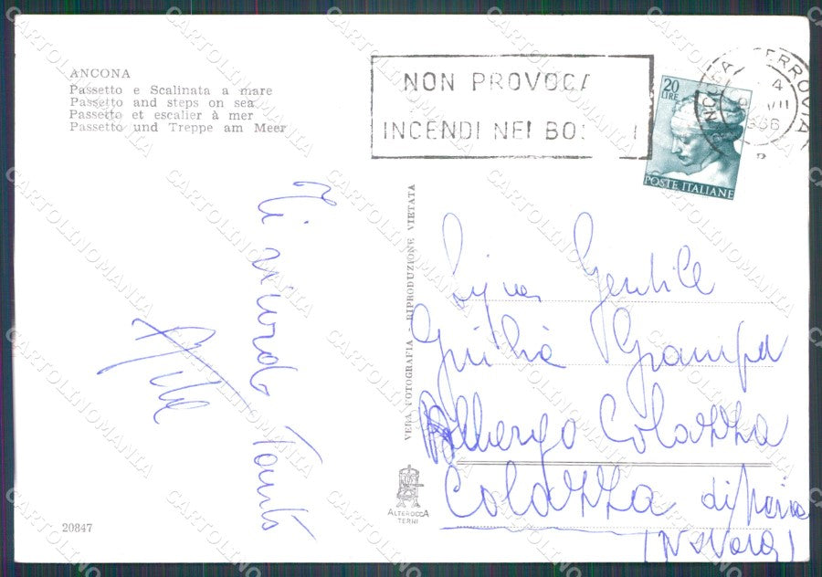Ancona Città FG Foto cartolina KB5087 – retro