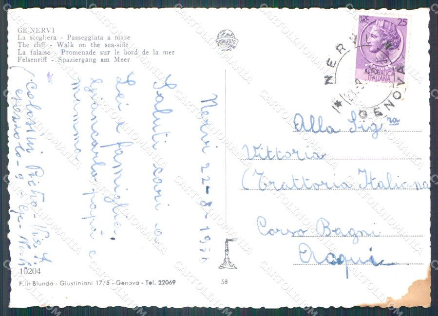 Genova Nervi FG Foto cartolina KB5096 – retro