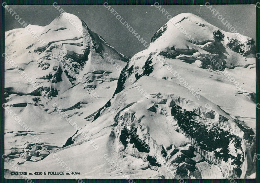 Aosta Saint Jacques Castore e Polluce Nevicata PIEGHE FG Foto cartolina KB5100 – fronte