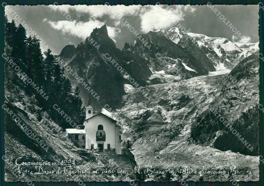 Aosta Courmayeur Monte Bianco PIEGHE FG Foto cartolina KB5101 – fronte