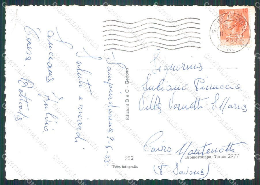 Genova Città Boccadasse FG Foto cartolina KB5104 – retro