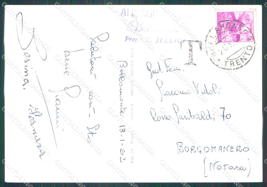 Trento Bellamonte Passo Rolle Pale San Martino FG Foto cartolina KB5111 – retro