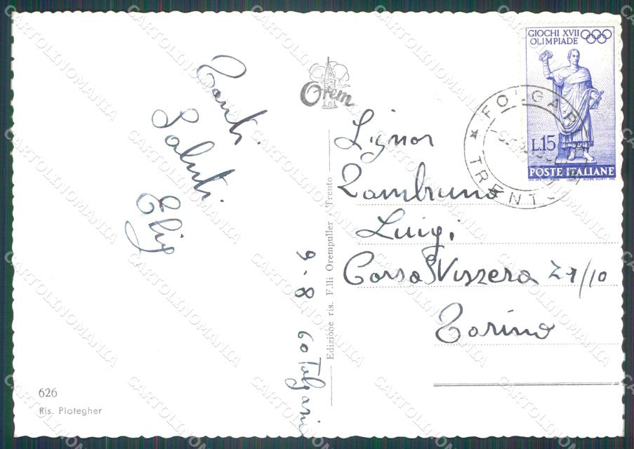 Trento Folgaria Gruppo Brenta FG Foto cartolina KB5113 – retro
