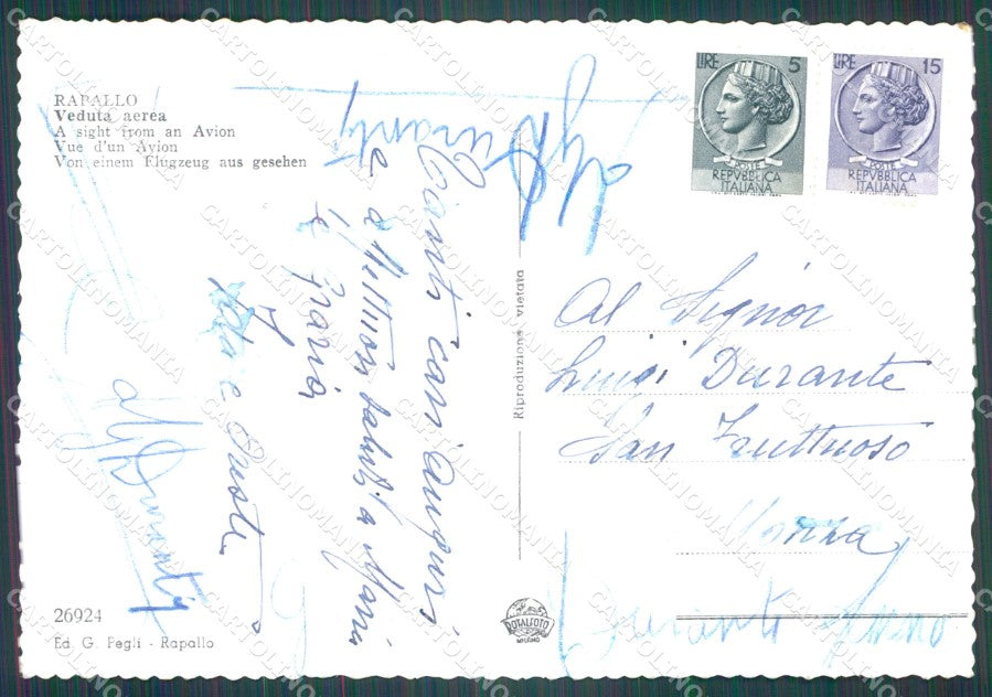 Genova Rapallo STRAPPO FG Foto cartolina KB5116 – retro