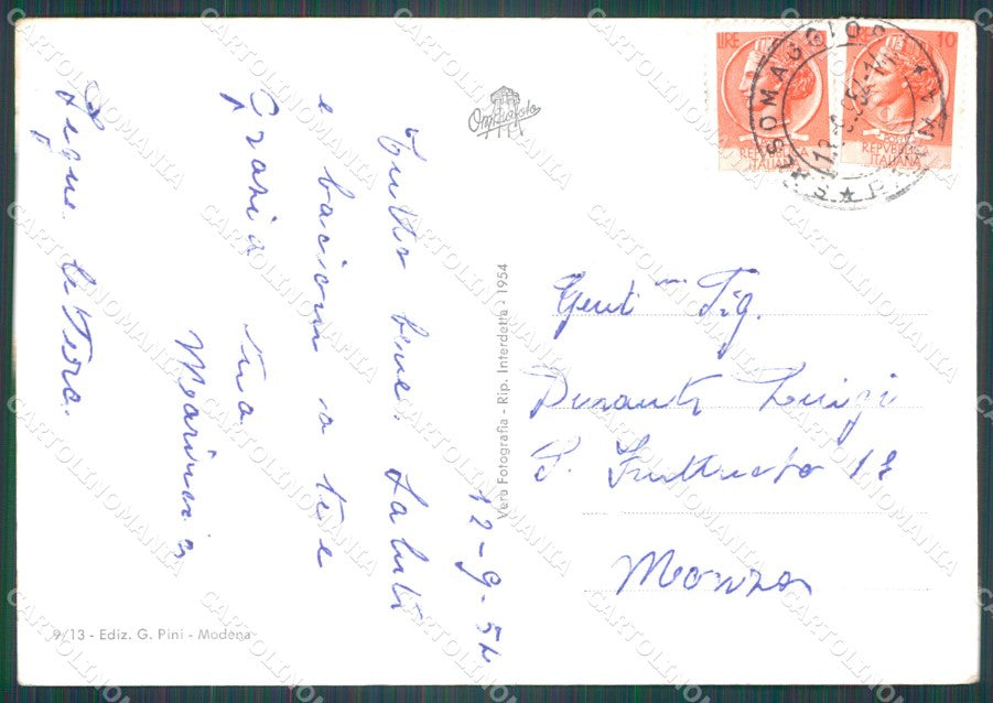 Parma Salsomaggiore STRAPPINO PIEGHE FG Foto cartolina KB5117 – retro
