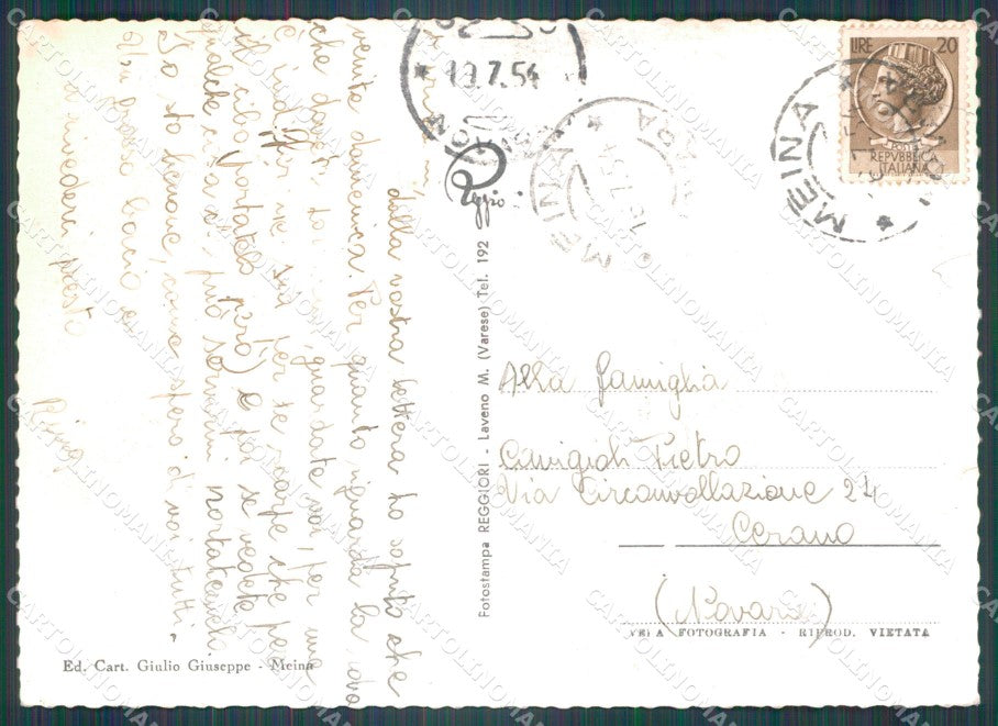 Novara Meina ABRASA FG Foto cartolina KB5125 – retro