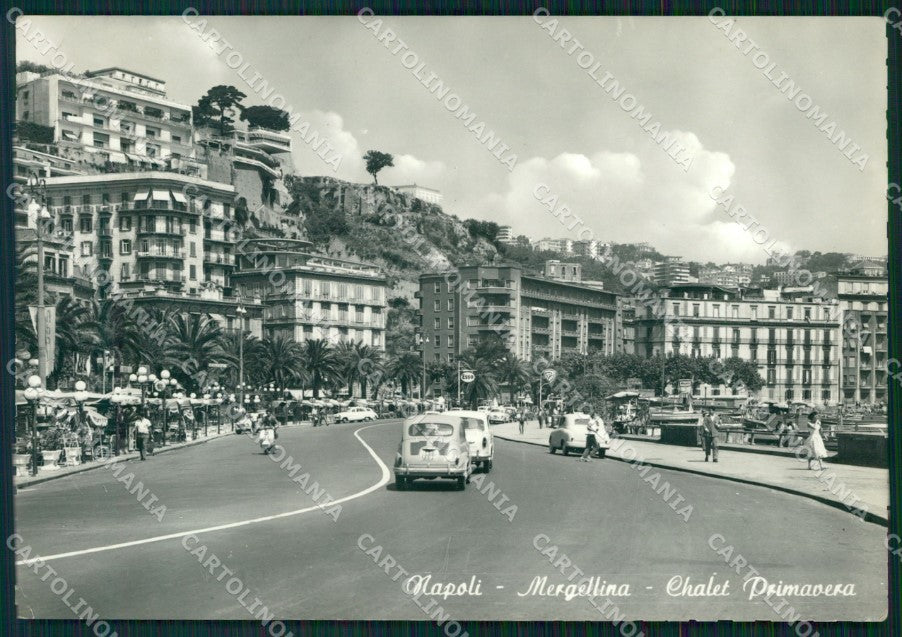 Napoli Margellina Auto Vespa FG Foto cartolina KB5139 – fronte
