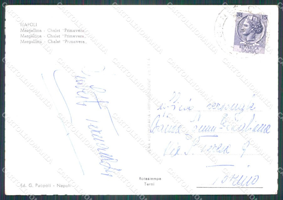Napoli Margellina Auto Vespa FG Foto cartolina KB5139 – retro
