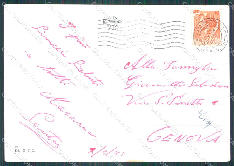 Alessandria Casale Monferrato PIEGHINE FG Foto cartolina KB5141 – retro