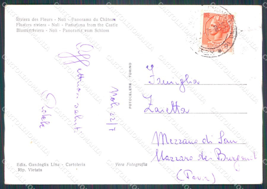 Savona Noli MACCHIA FG Foto cartolina KB5146 – retro