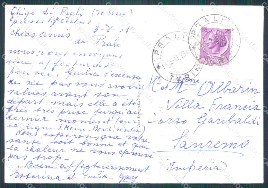 Torino Prali Ghigou FG Foto cartolina KB5166 – retro