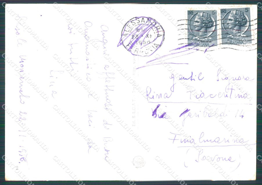 Alessandria Casale Monferrato PIEGHINE FG Foto cartolina KB5167 – retro