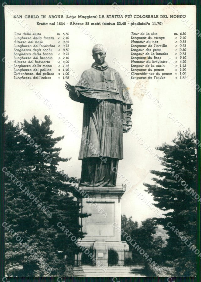 Novara Arona San Carlo di Statua FG Foto cartolina KB5169 – fronte