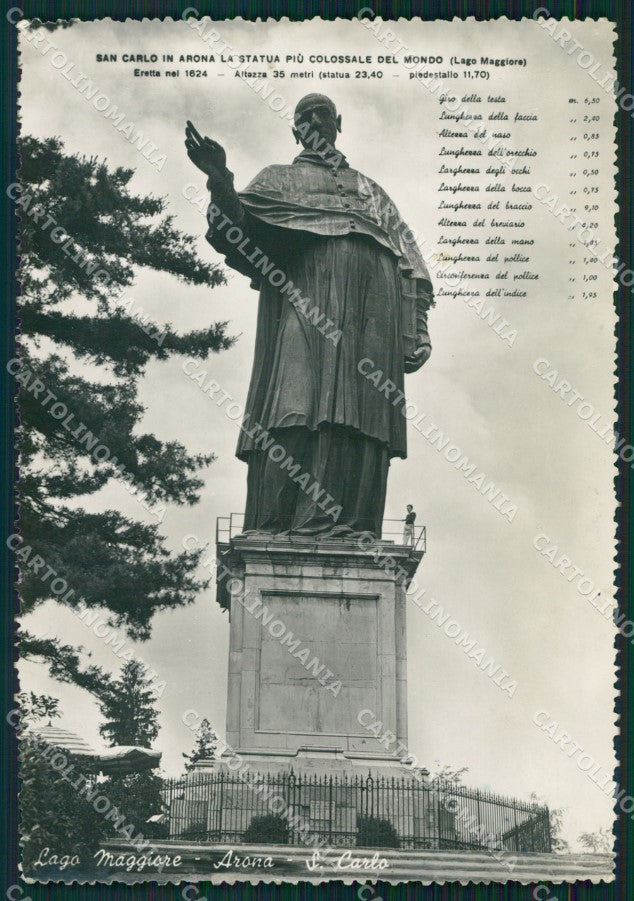 Novara Arona San Carlo di Statua FG Foto cartolina KB5176 – fronte