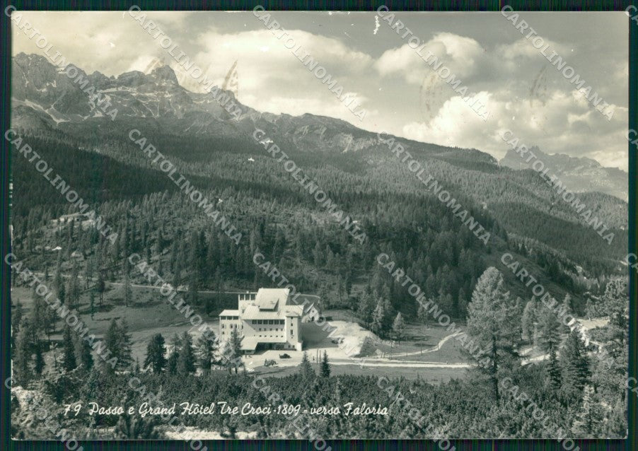 Belluno Cortina d'Ampezzo Passo Tre Croci PIEGHE FG Foto cartolina KB5199 – fronte