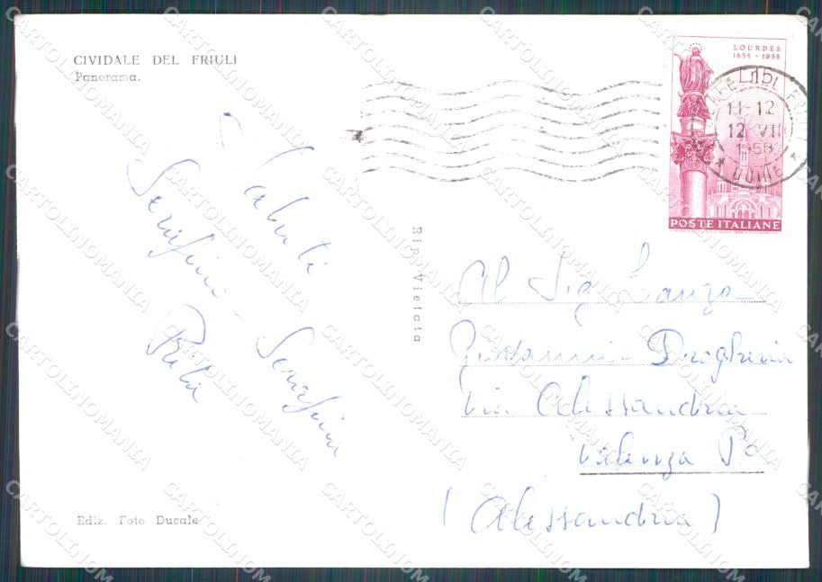Udine Cividale del Friuli ABRASA FG Foto cartolina KB5202 – retro