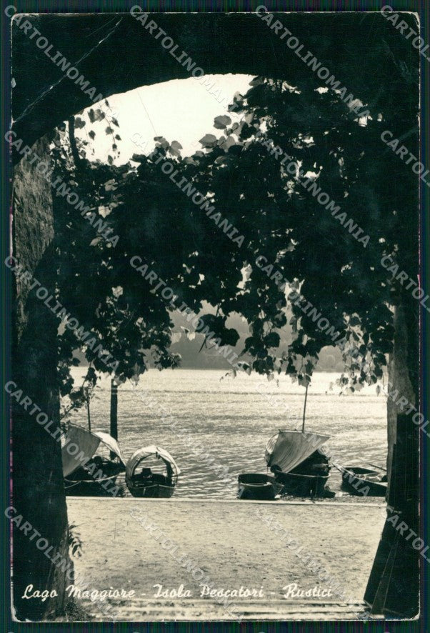 Verbania Stresa Isola Pescatori Barche PIEGA FG Foto cartolina KB5218 – fronte