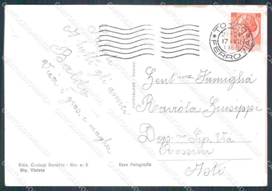 Torino Bardonecchia FG Foto cartolina KB5227 – retro