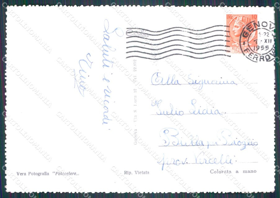 Genova Città PIEGATA FG Foto cartolina KB5266 – retro