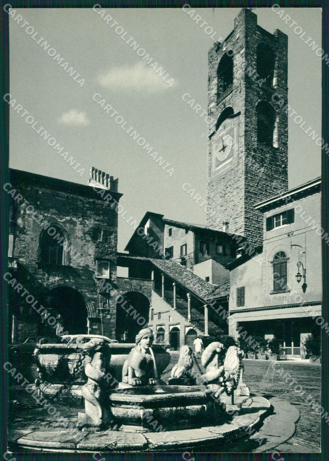 Bergamo Città Fontana del Contarini FG Foto cartolina KB5293 – fronte
