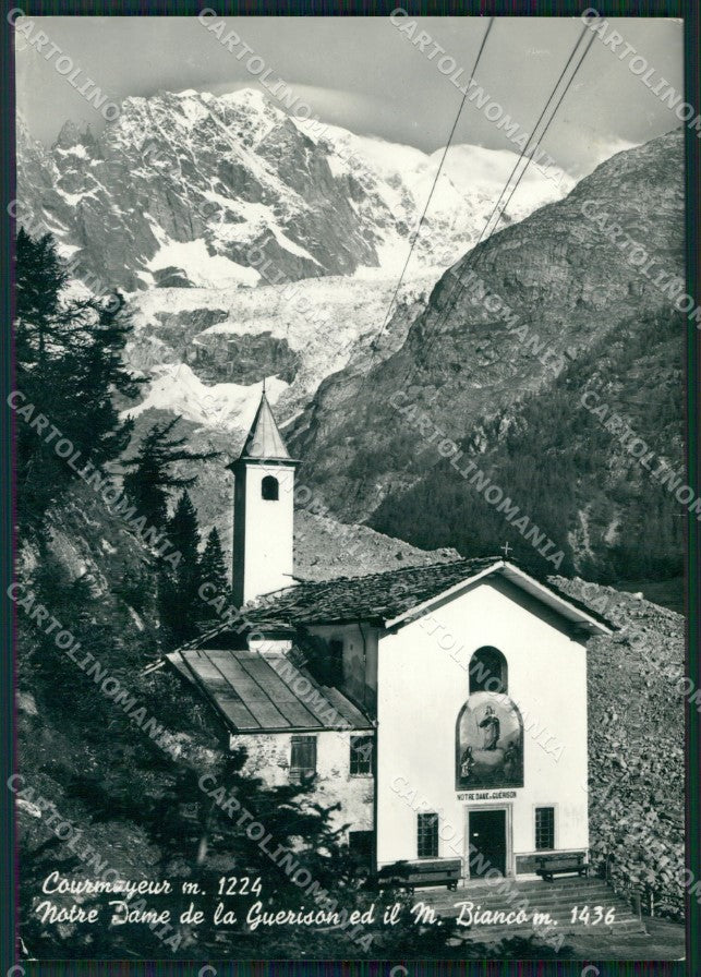 Aosta Notre Dame de la Guerison Monte Bianco FG Foto cartolina KB5304 – fronte