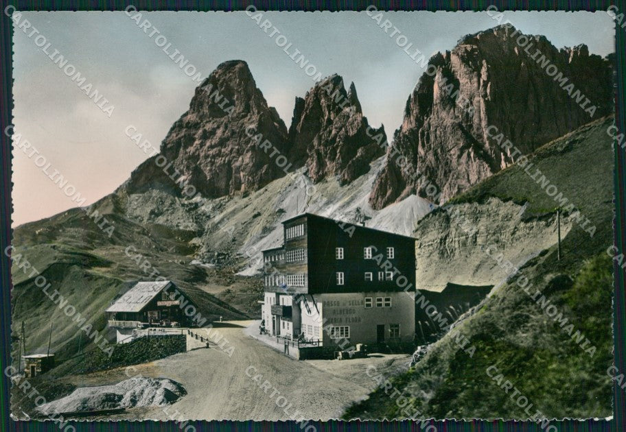 Trento Passo Sella Rifugio Maria Flora Sassolungo FG Foto cartolina KB5324 – fronte