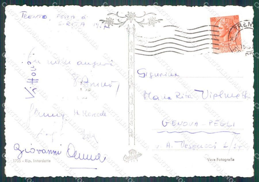 Trento San Martino di Castrozza Cimon della Pala FG Foto cartolina KB5336 – retro