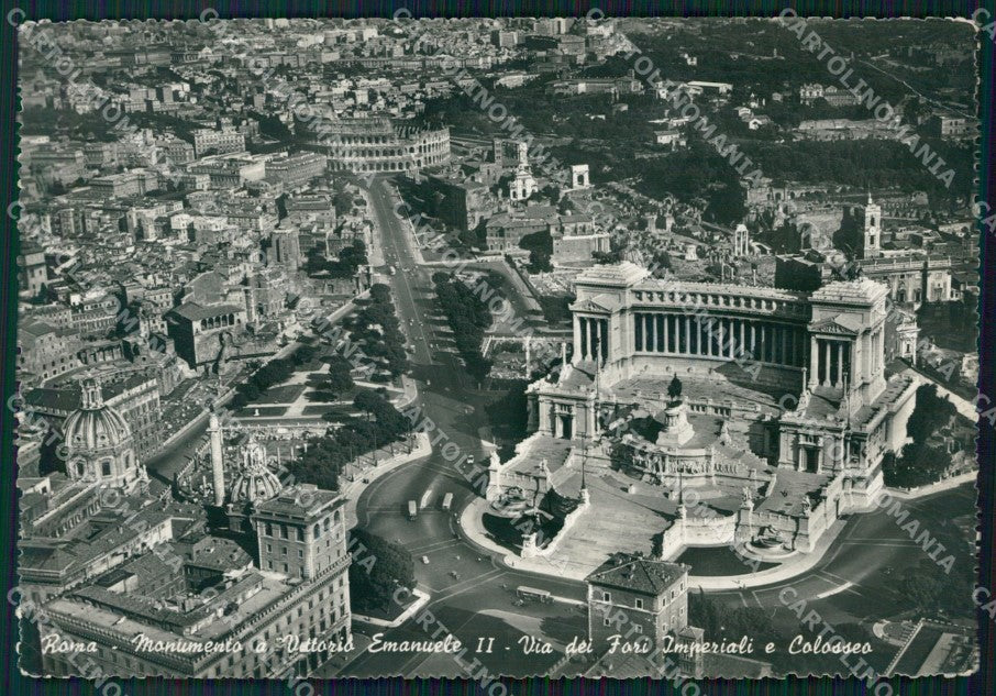 Roma Città Via Fori Imperiali STRAPPINO PIEGHE FG Foto cartolina KB5349 – fronte