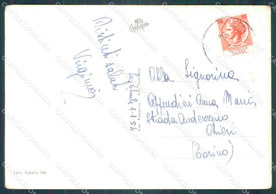 Aosta La Thuile Nevicata PIEGHE FG Foto cartolina KB5365 – retro