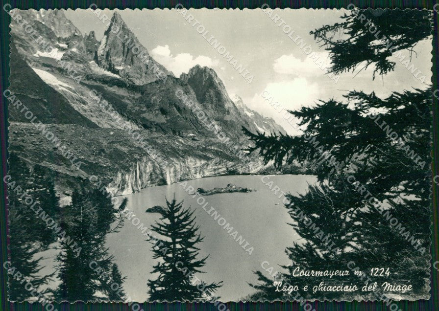 Aosta Courmayeur Lago e Ghiacciaio Miage FG Foto cartolina KB5388 – fronte