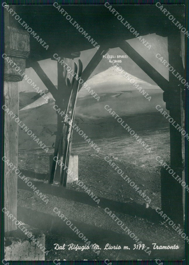 Sondrio Bormio Rifugio Livrio Sci Cai FG Foto cartolina KB5390 – fronte