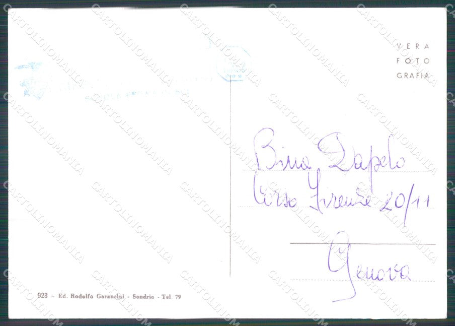 Sondrio Bormio Rifugio Livrio Sci Cai FG Foto cartolina KB5390 – retro
