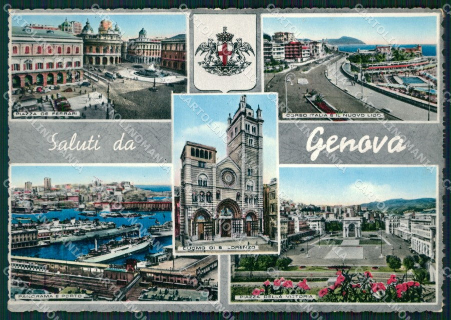 Genova Città Saluti da FG Foto cartolina KB5398 – fronte