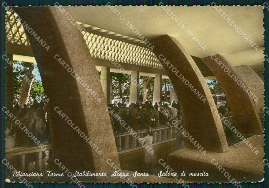 Siena Chianciano Terme Acqua Santa PIEGHINA FG Foto cartolina KB5409 – fronte