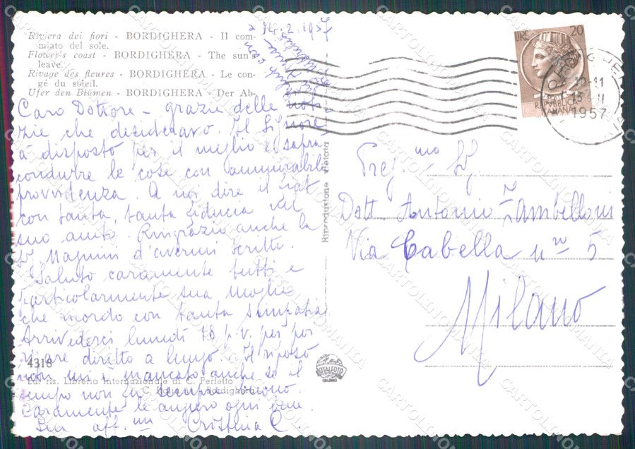 Imperia Bordighera FG Foto cartolina KB5422 – retro
