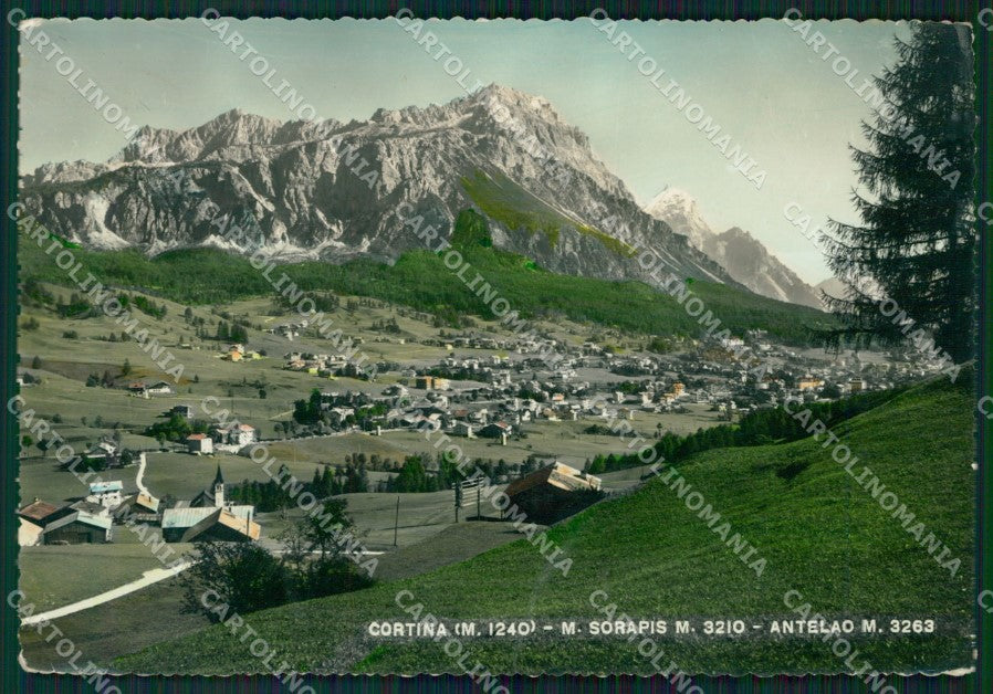 Belluno Cortina d'Ampezzo Monte Sorapis PIEGHINA FG Foto cartolina KB5429 – fronte