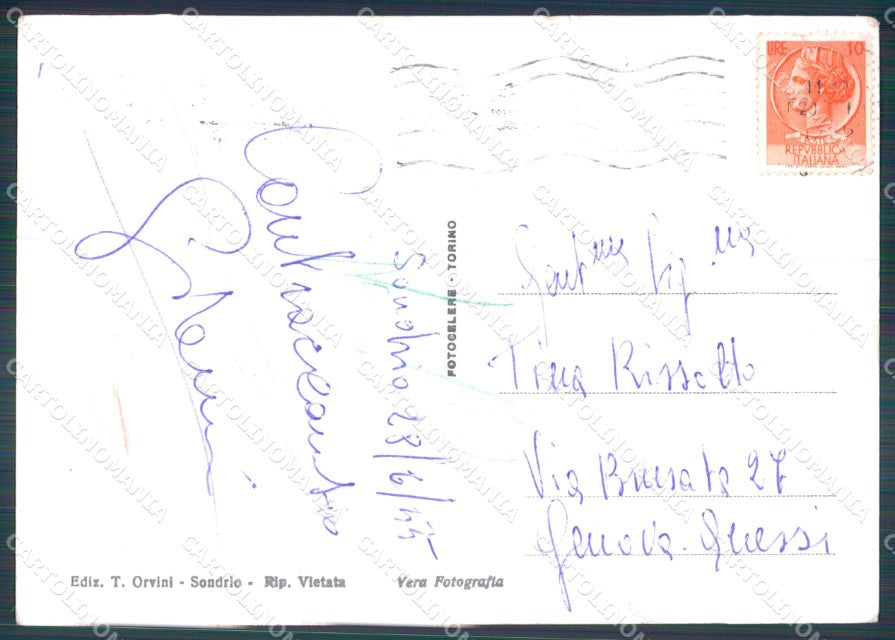 Sondrio Cai Capanna Marco Erosa FG Foto cartolina KB5436 – retro