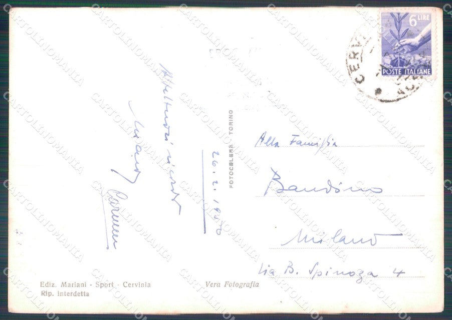 Aosta Valtournenche Cervinia Breuil Cervino Lago Bleu FG Foto cartolina KB5452 – retro