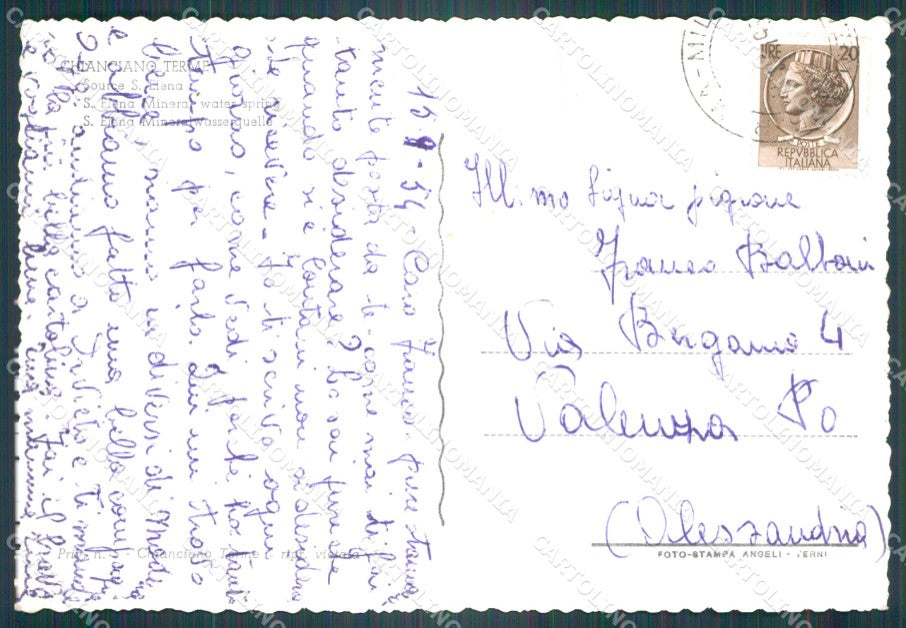 Siena Chianciano Terme Sorgente Sant'Elena FG Foto cartolina KB5488 – retro